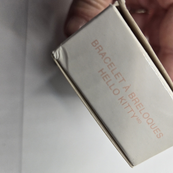 Hello Kitty Charm Bracelet Rhinestone Sanrio with Box Enamel Silvertone Gift - Picture 6 of 11